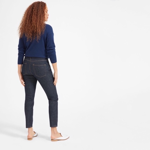 Everlane Mid-Rise Regular Dark Wash Jeans - Picture 3 of 7